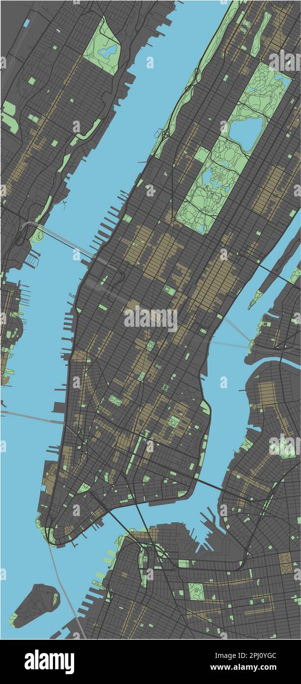 New York vector map with dark colors Stock Vector Image & Art Alamy