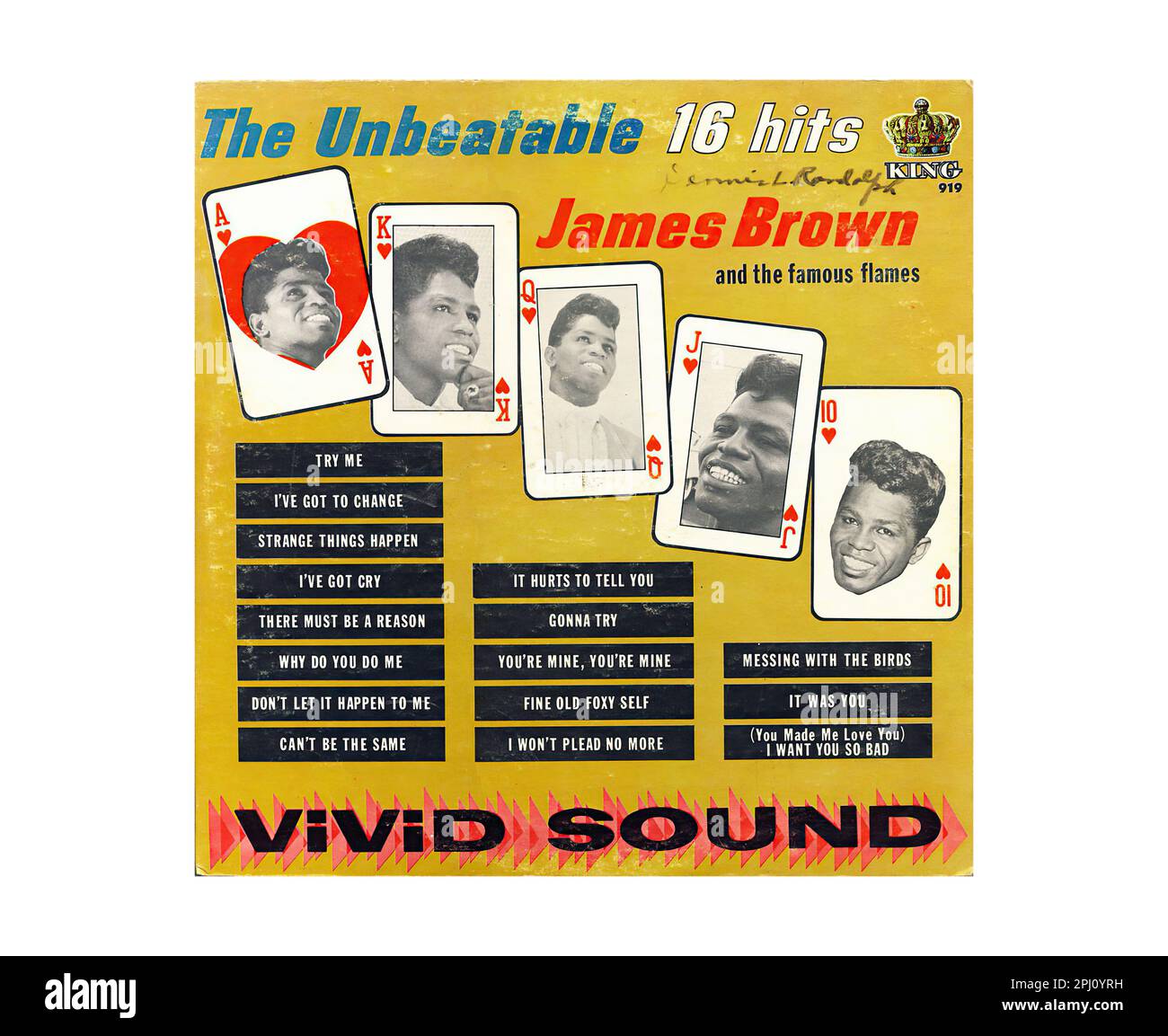 James Brown - The Unbeatable - Vintage L.P. Music Vinyl Record Stock Photo