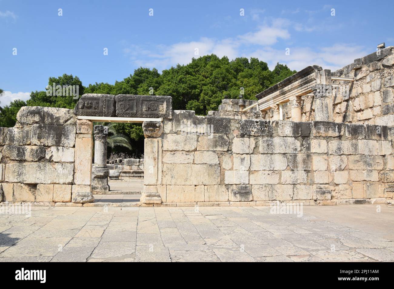 Capernaum on the northern coast of the Sea of Galilee, Israel Stock ...