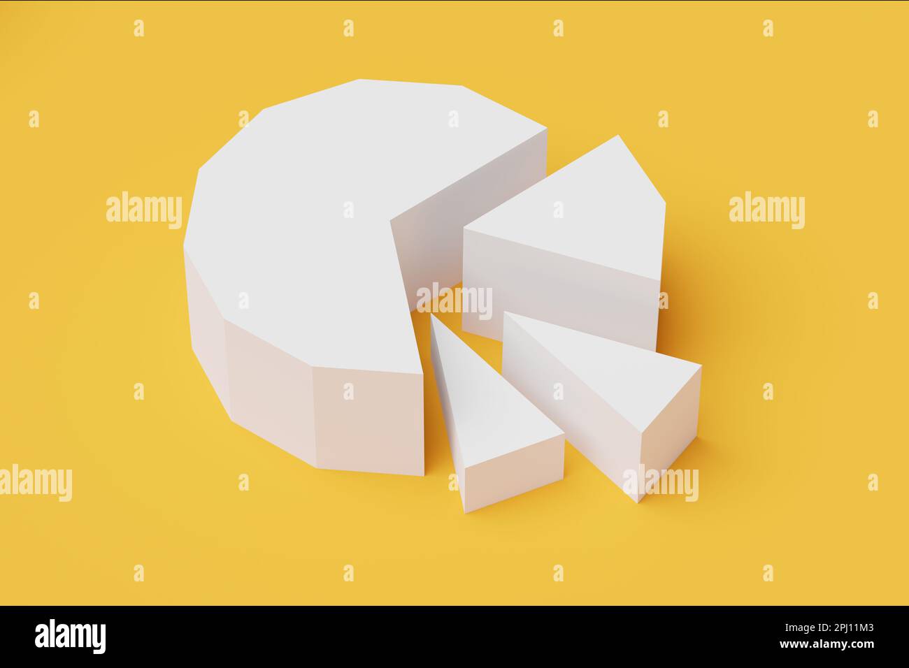Primitive chart pie with with 12 angles, annual or monthly statistics