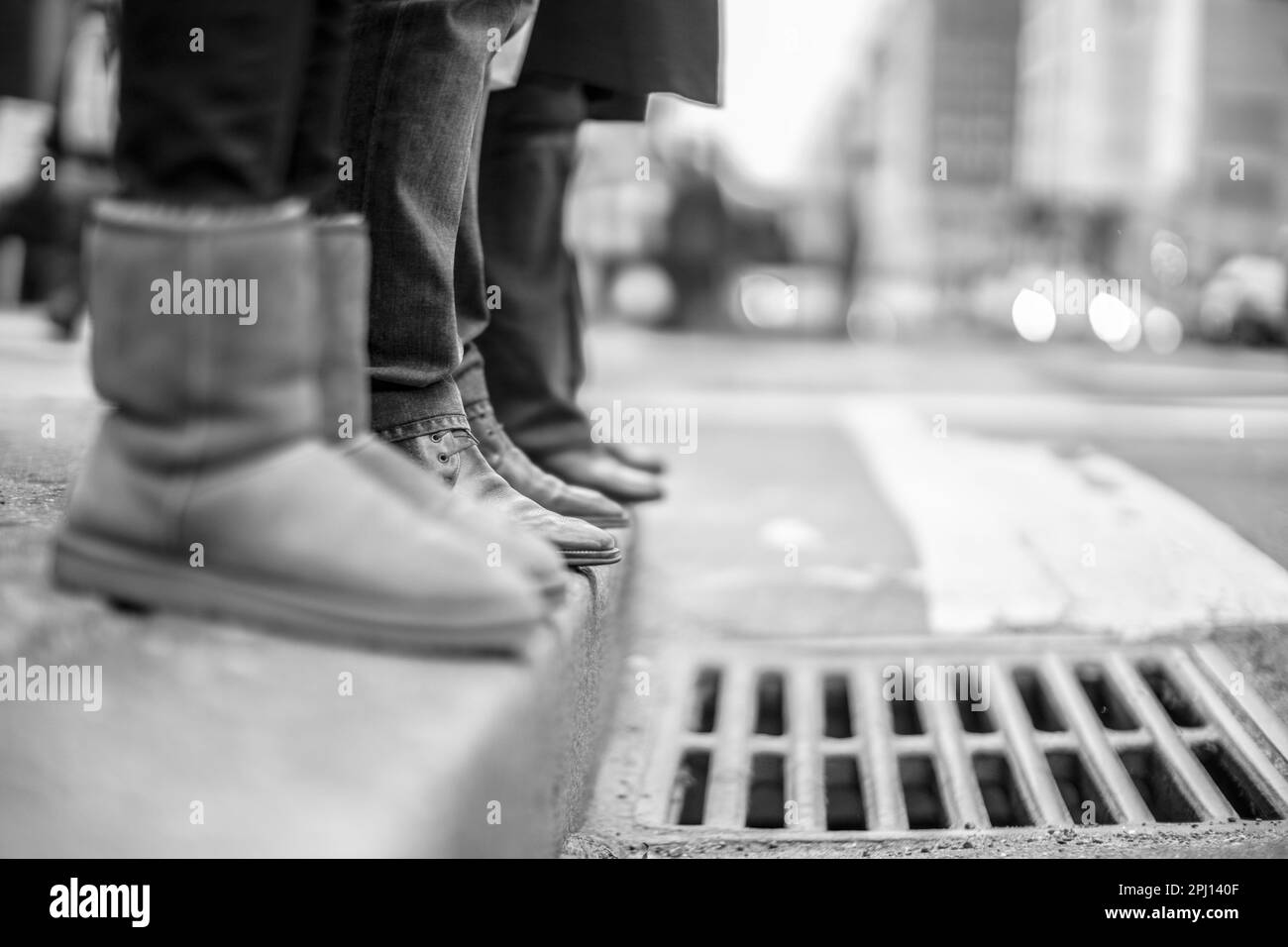 Group diverse people standing Black and White Stock Photos & Images - Alamy