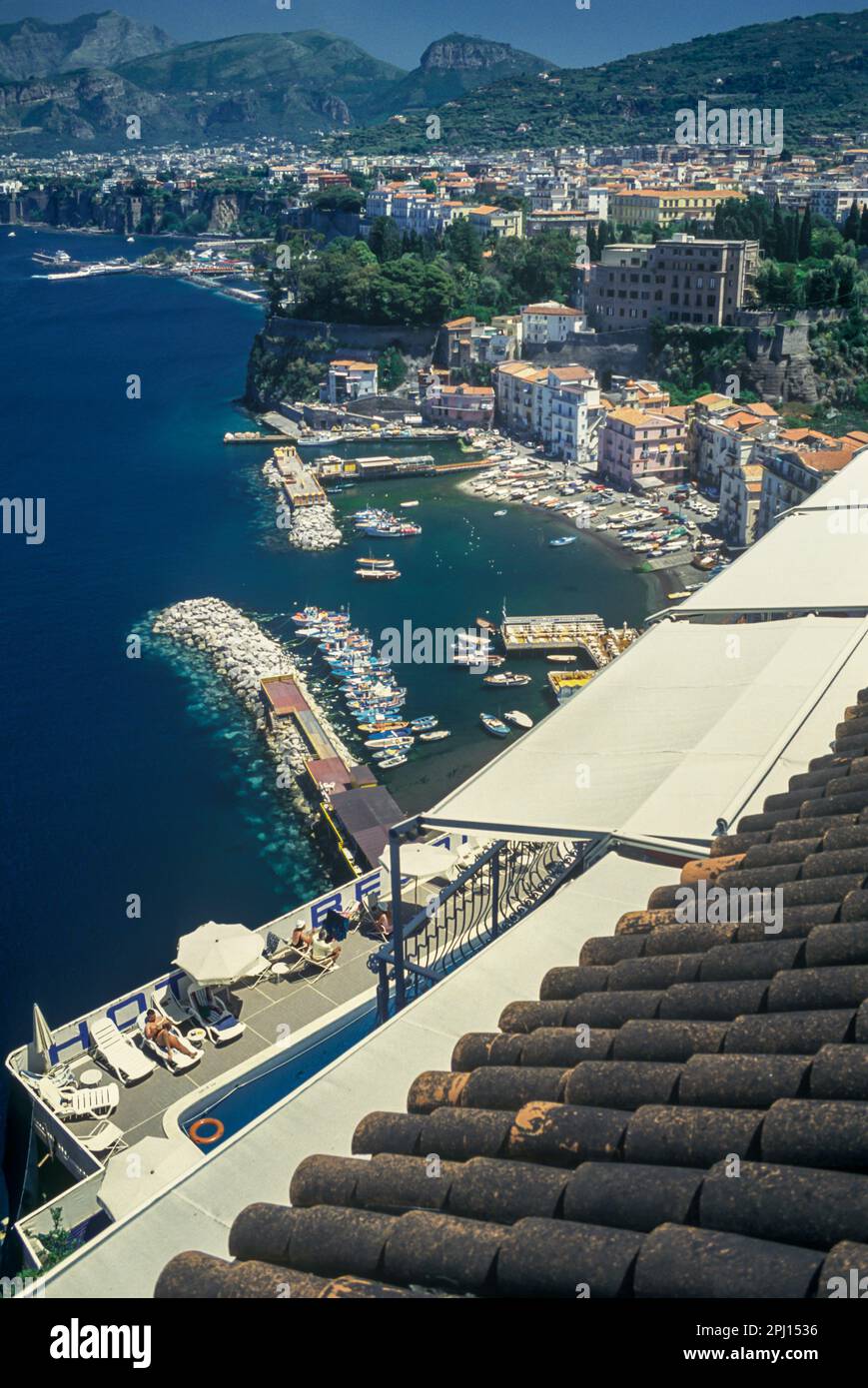 MARINA GRANDE SORRENTO BAY OF NAPLES COASTLINE CAMPANIA ITALY Stock Photo