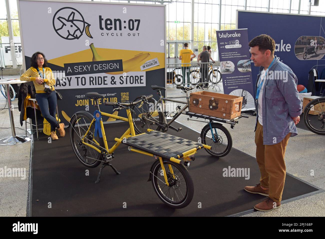 The unique Ten 07 folding cargo load carrying bicycle on display at the