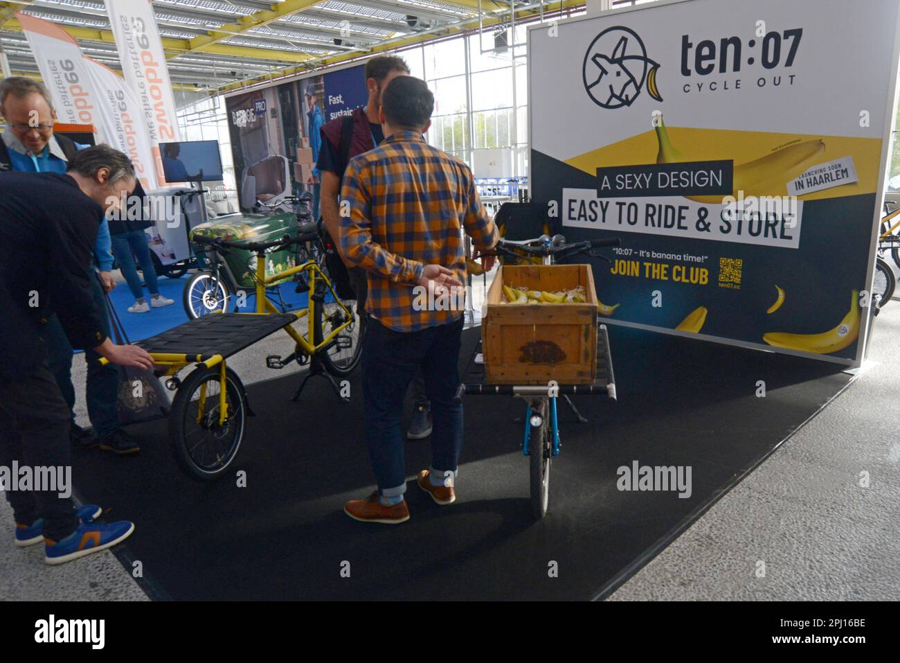 The unique Ten 07 folding cargo load carrying bicycle on display at the