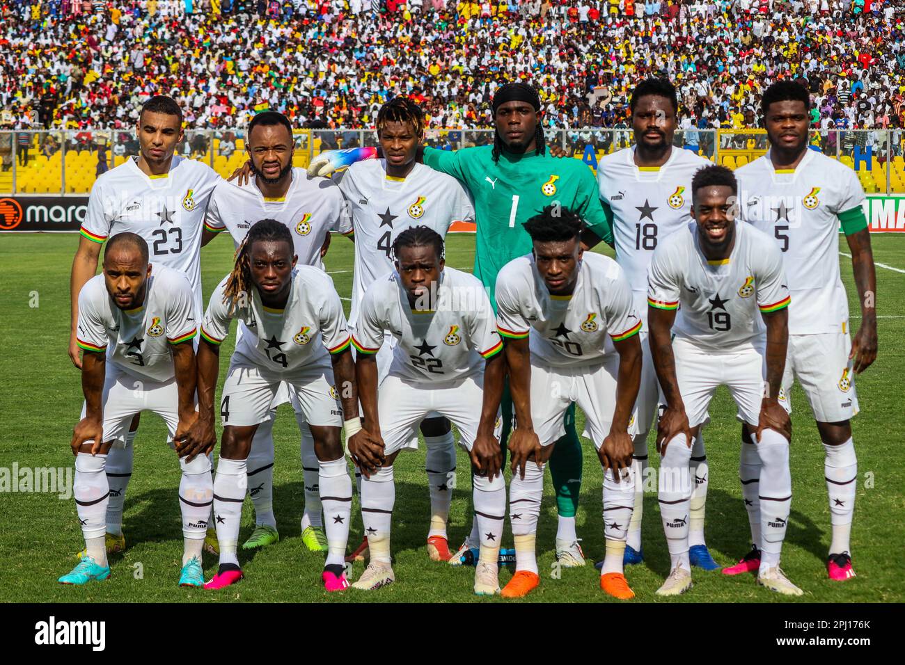 The Ghana team during the 2023 Africa Cup of Nations qualifiers between