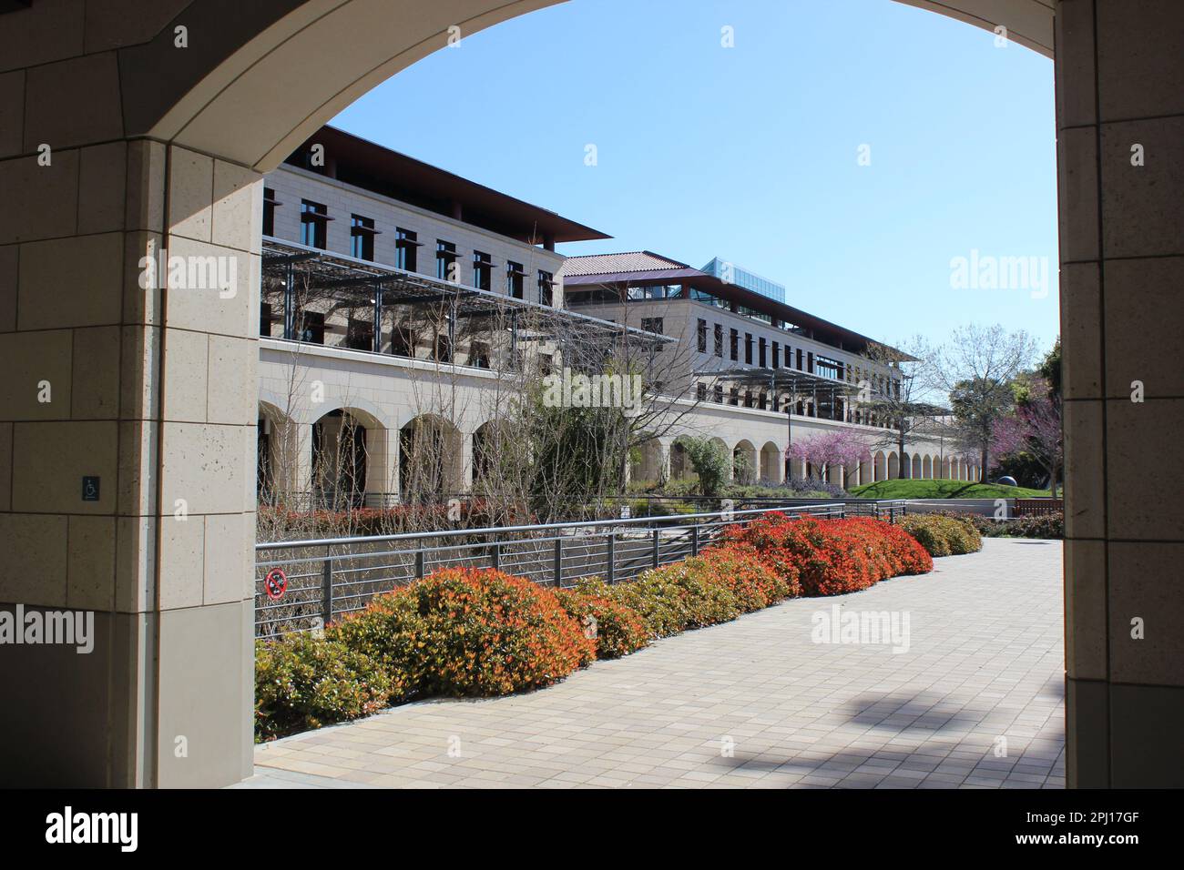 Shriram Center & Spilker Building, SEQ, Stanford University, California Stock Photo