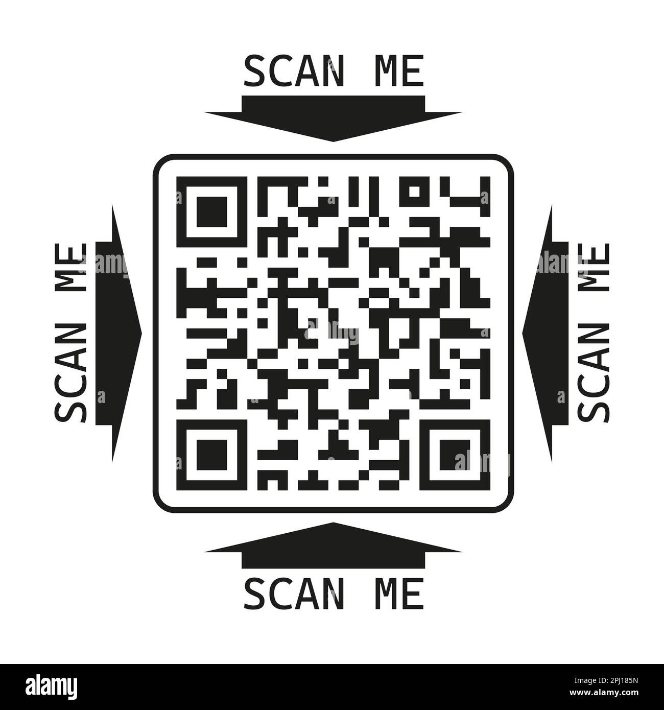QR code vector. Sample vector QR code for smartphone scanning. Identity ...