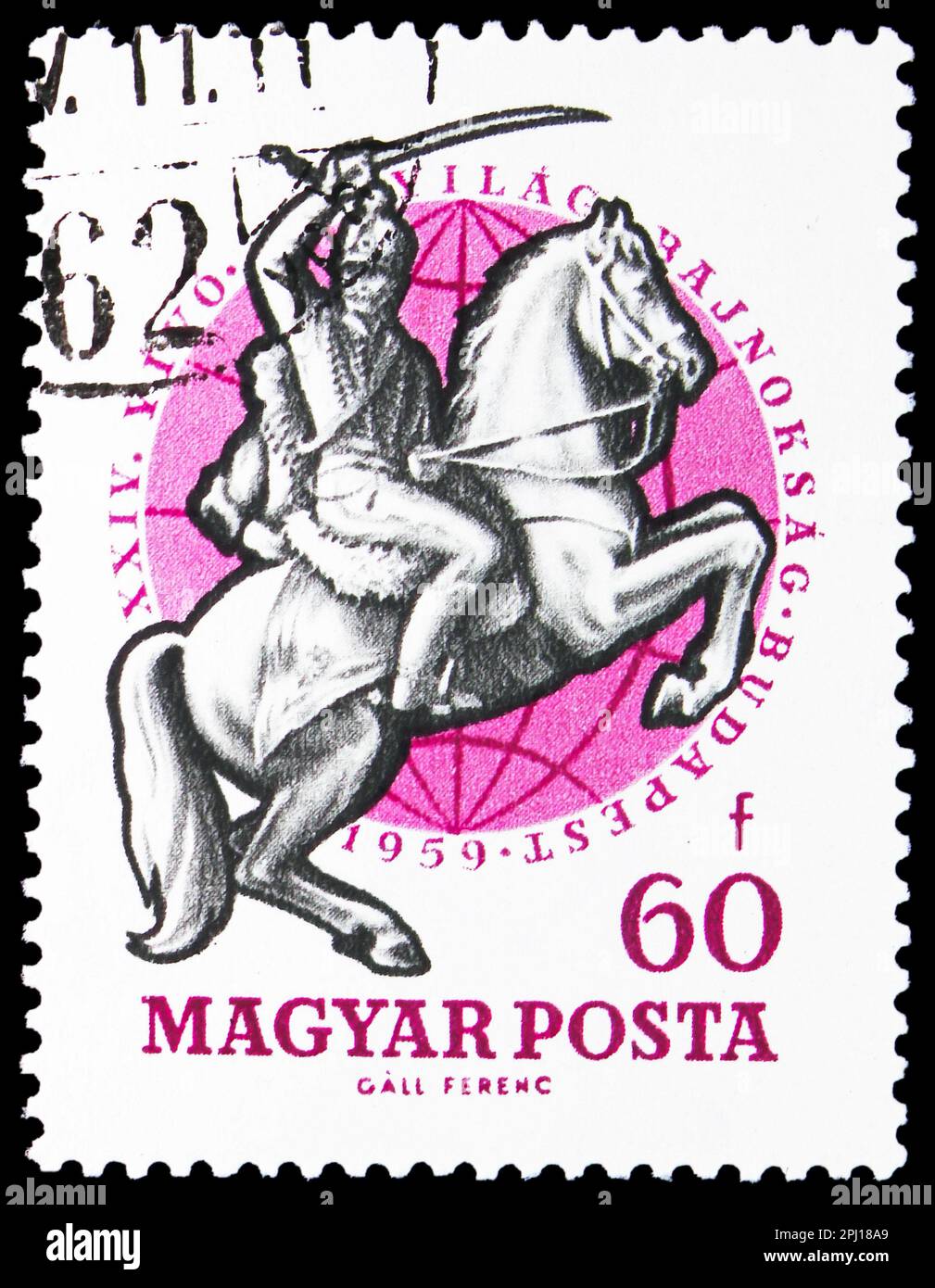 MOSCOW, RUSSIA MARCH 25, 2023 Postage stamp printed in Hungary shows