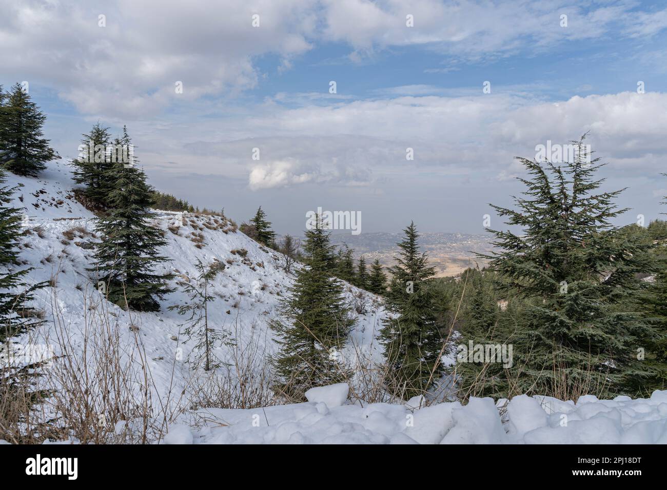 Spring View Mount Lebanon A view from a high peak of the Lebanon Mountains Stock Photo - Alamy