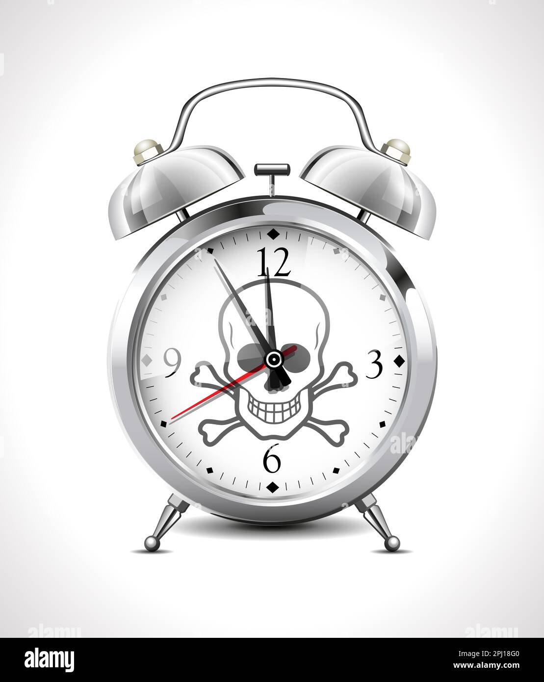 Time to Die Alarm clock with illustration of the time on the clock