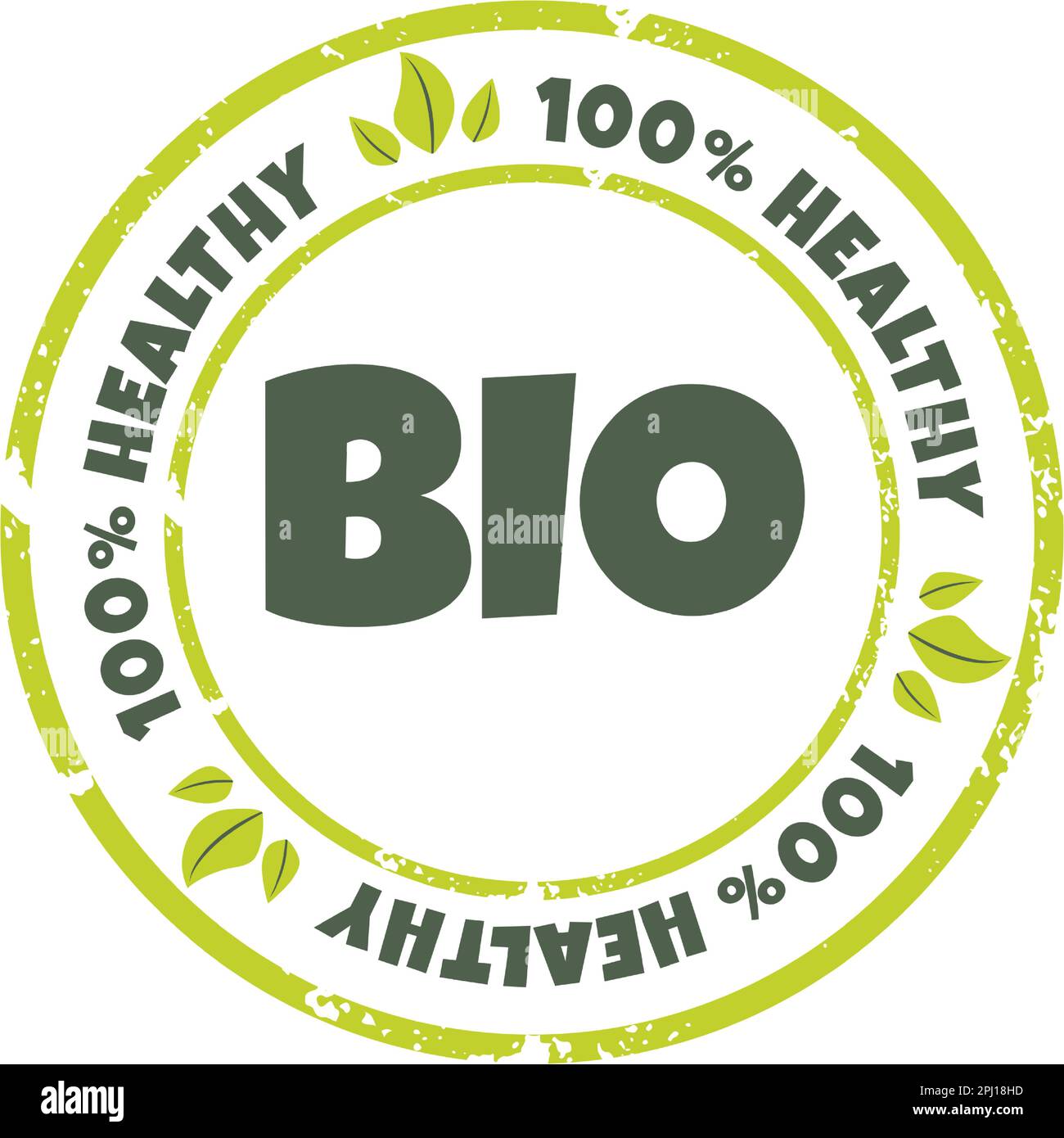 Grunge textured round logo for bio organic, eco friendly products ...