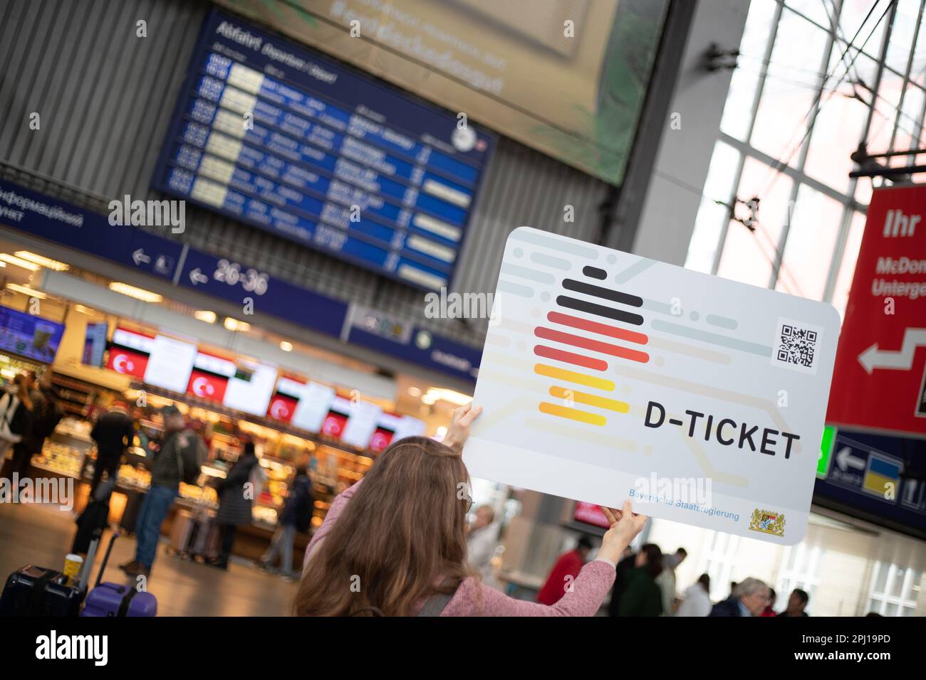 Munich, Germany. 30th Mar, 2023. Symbolic Image The socalled 49EuroTicket will be introduced