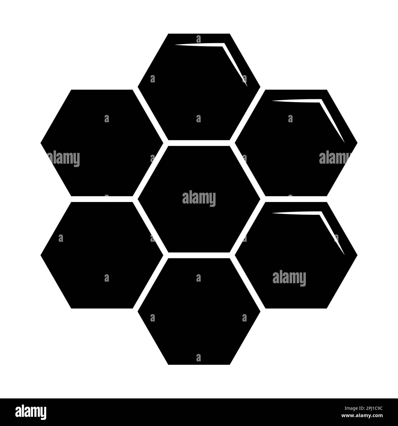 Honeycomb icon. Honey cells symbol. Vector illustration Stock Vector