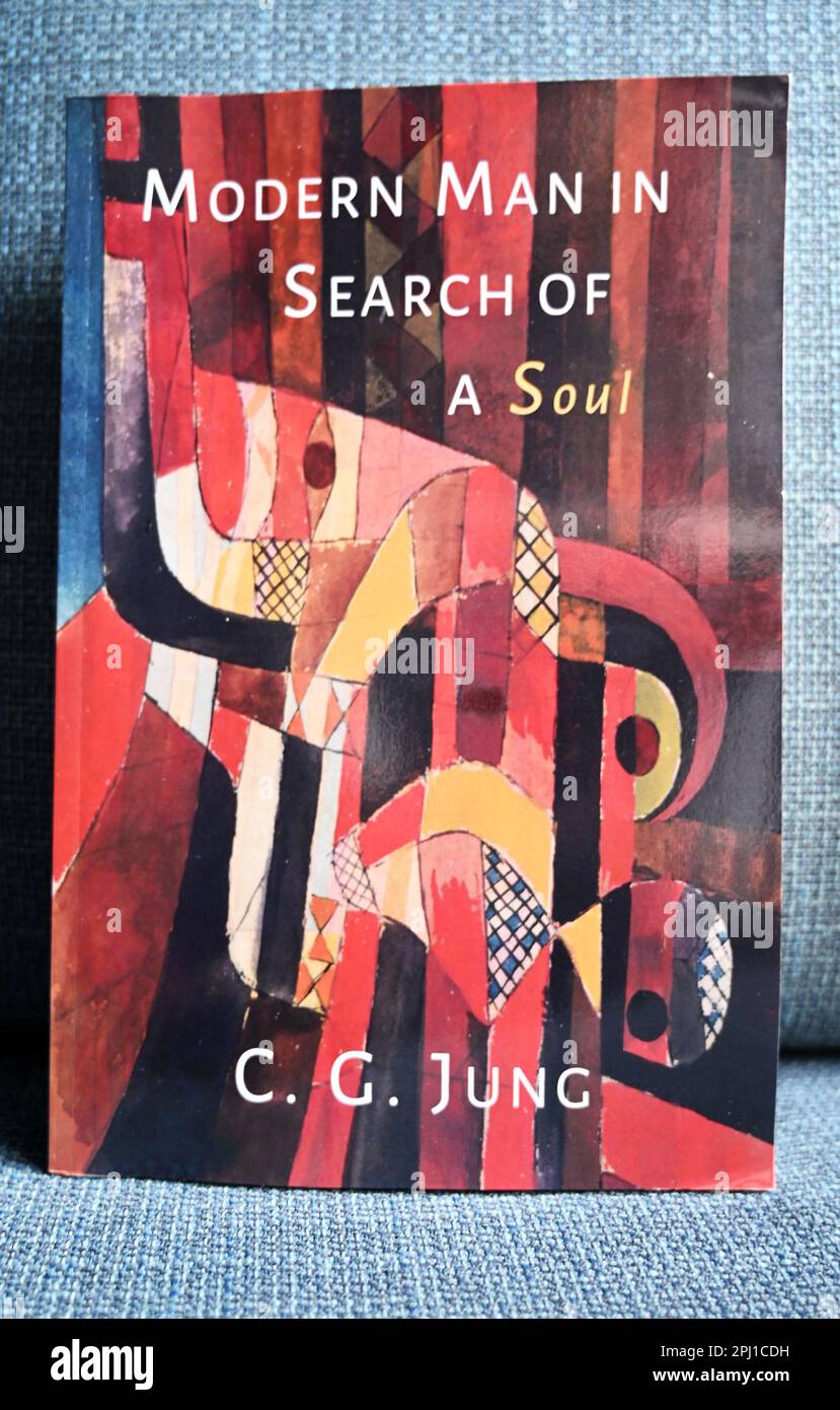 Lublin, 25 March 2023. classic book by Carl Gustav Jung "Modern Man is Search of a Soul Stock