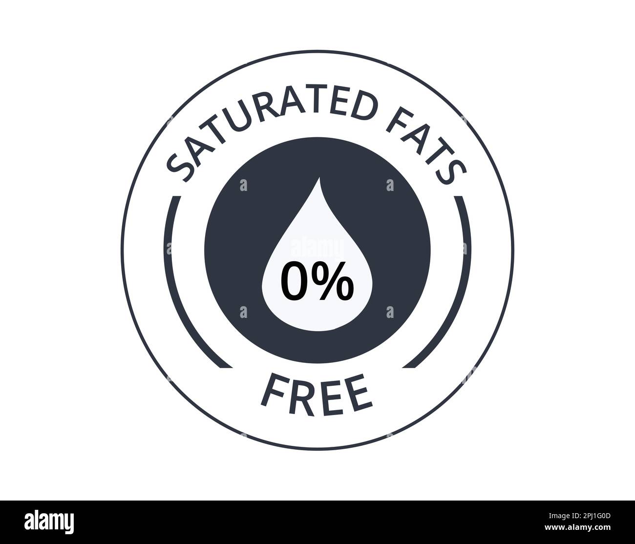 Saturated Fats Free Symbol for Food Products. Vector Illustration Stock Vector