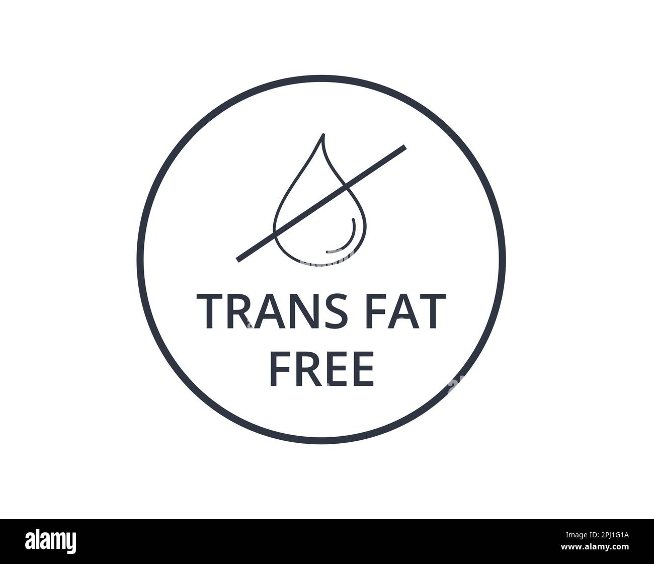 Trans Fat Free Icon for Food Products. Vector Illustration Stock Vector