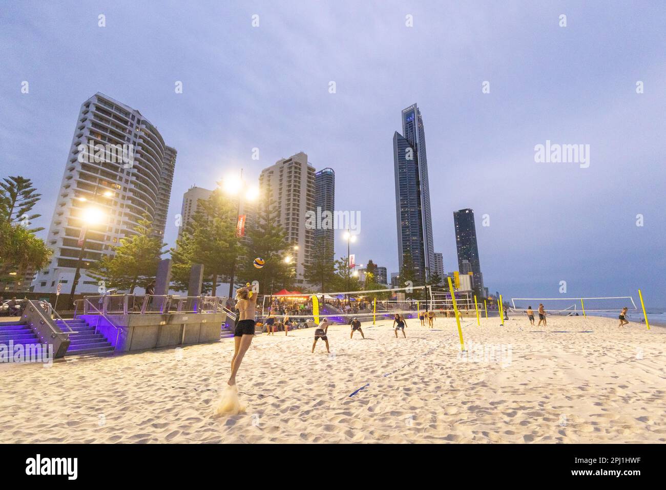 Surfers Paradise QLD Australia 9 March 2023 Beach volleyball