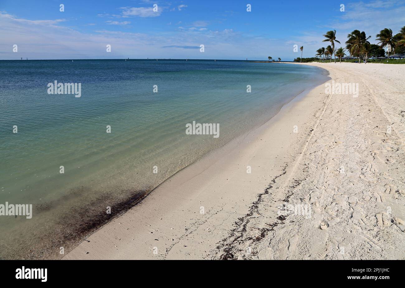 Walking Sombrero beach - Florida Stock Photo