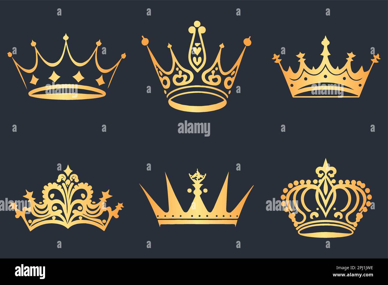 Silhouettes of ancient crowns hi-res stock photography and images - Alamy