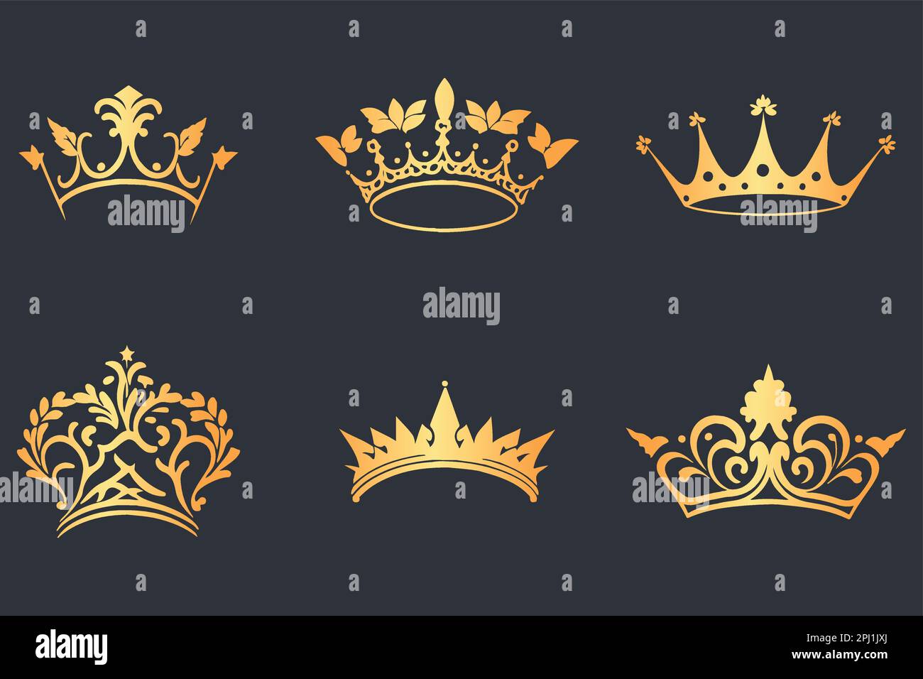 Silhouettes of ancient crowns hi-res stock photography and images - Alamy