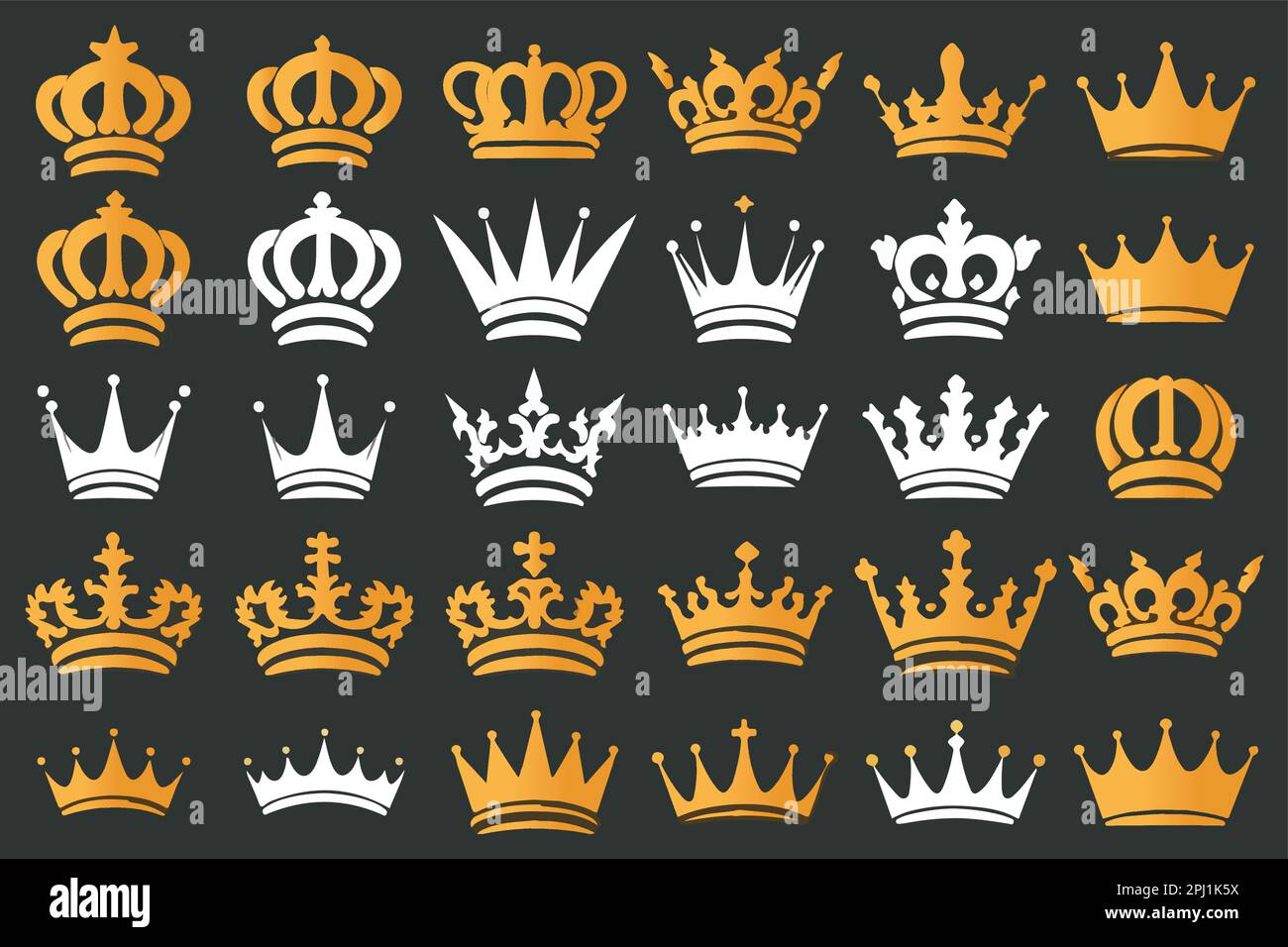 Silhouettes of ancient crowns hi-res stock photography and images - Alamy
