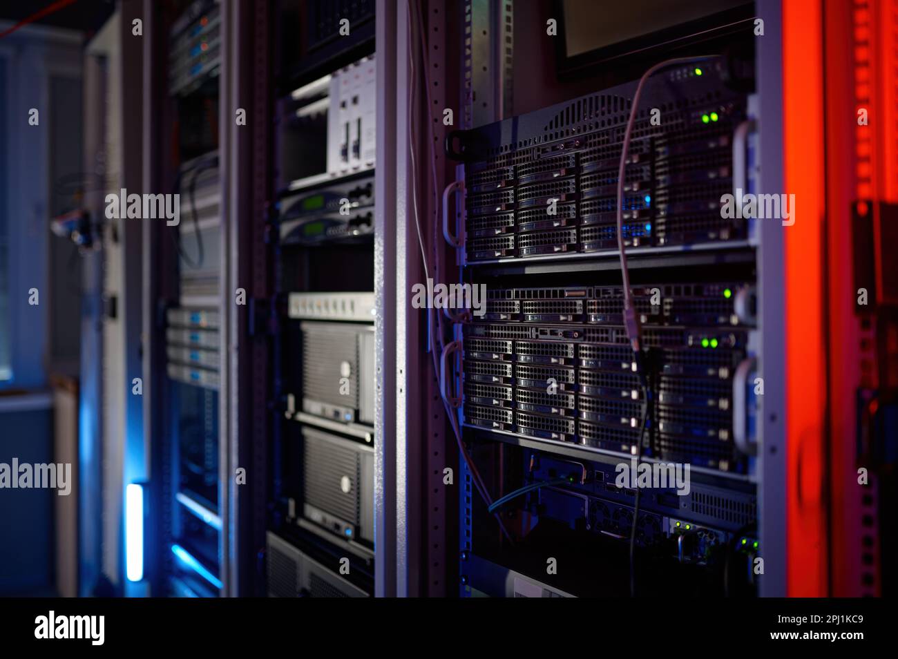 Closeup server room data center for cloud computing Stock Photo