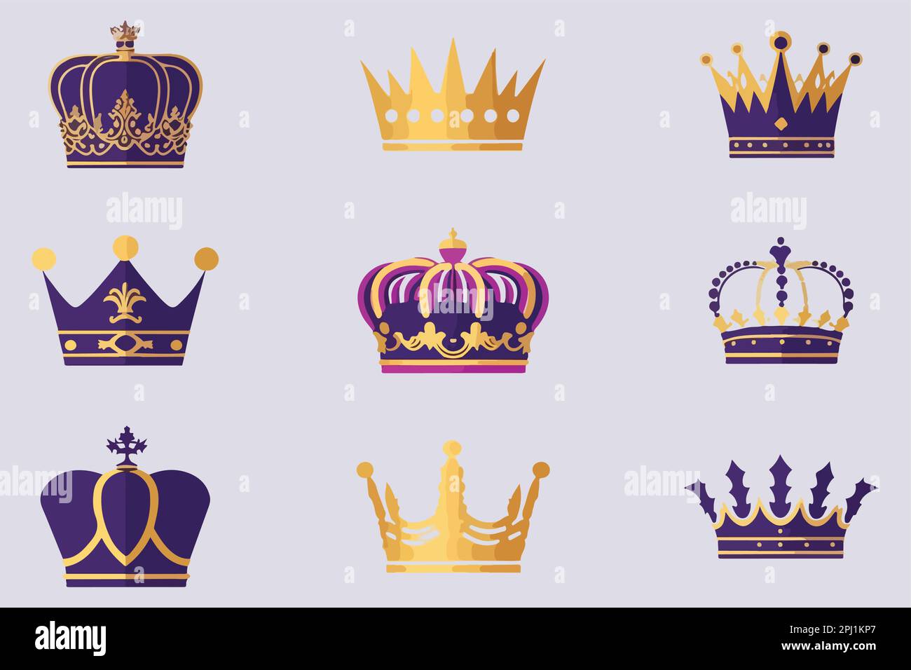 Silhouettes of ancient crowns hi-res stock photography and images - Alamy