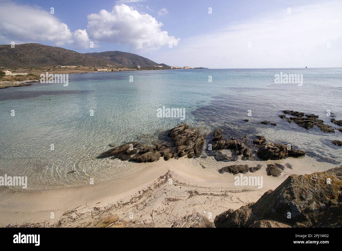 Spiaggia presso Cala Reale. Isola dell'Asinara. Sassari, Sardegna. Italia Stock Photo