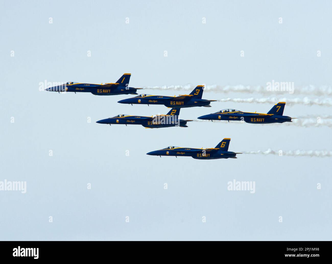 The Blue Angles flight demonstration team Stock Photo