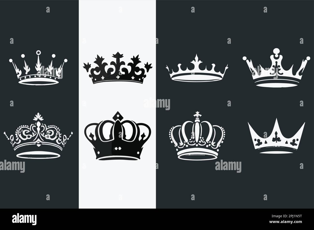 Silhouettes of ancient crowns hi-res stock photography and images - Alamy
