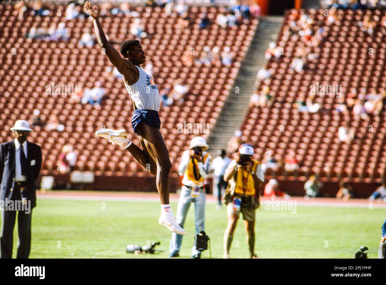 Carl Lewis (USA) competing at the 1984 United States Olympic team
