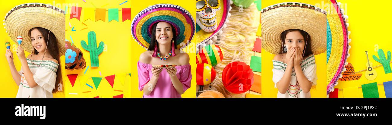 Mexican theme party decorations in a dining room of a house in Vancouver,  BC, Canada Stock Photo - Alamy