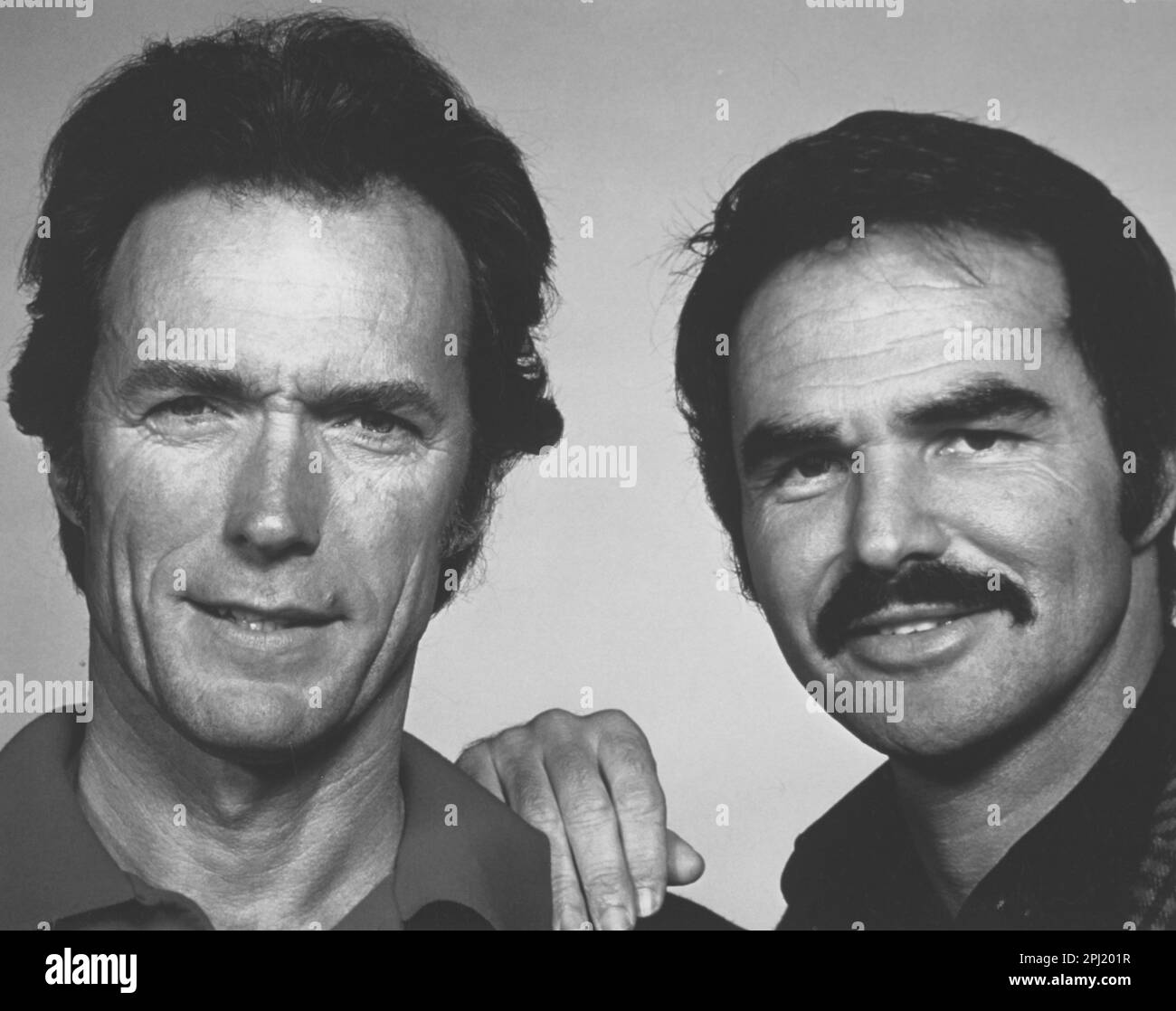 PR shot of Clint Eastwood and Burt Reynolds in 1984 movie, City Heat Stock Photo
