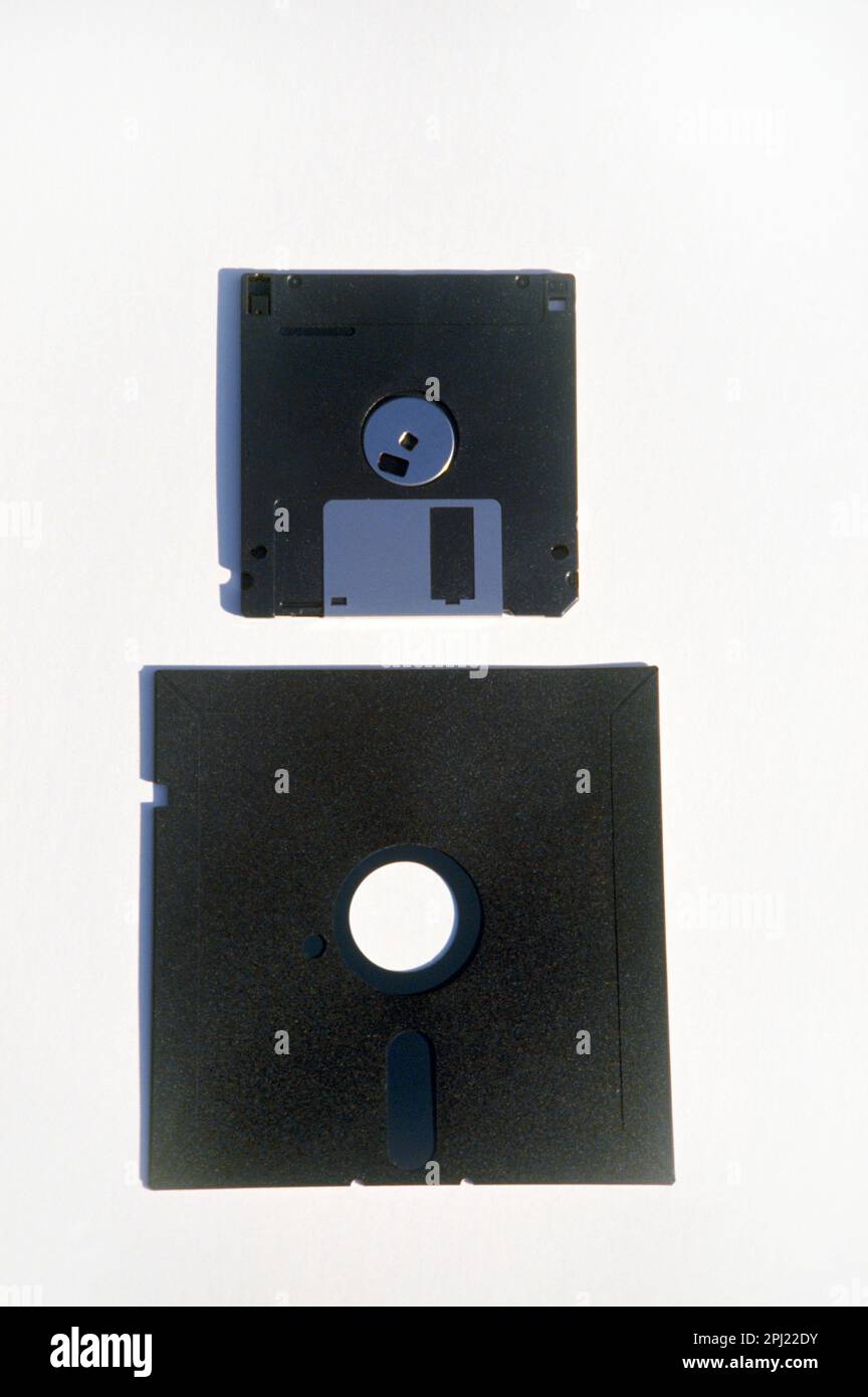 Old Floppy Discs Different Sizes Stock Photo Alamy