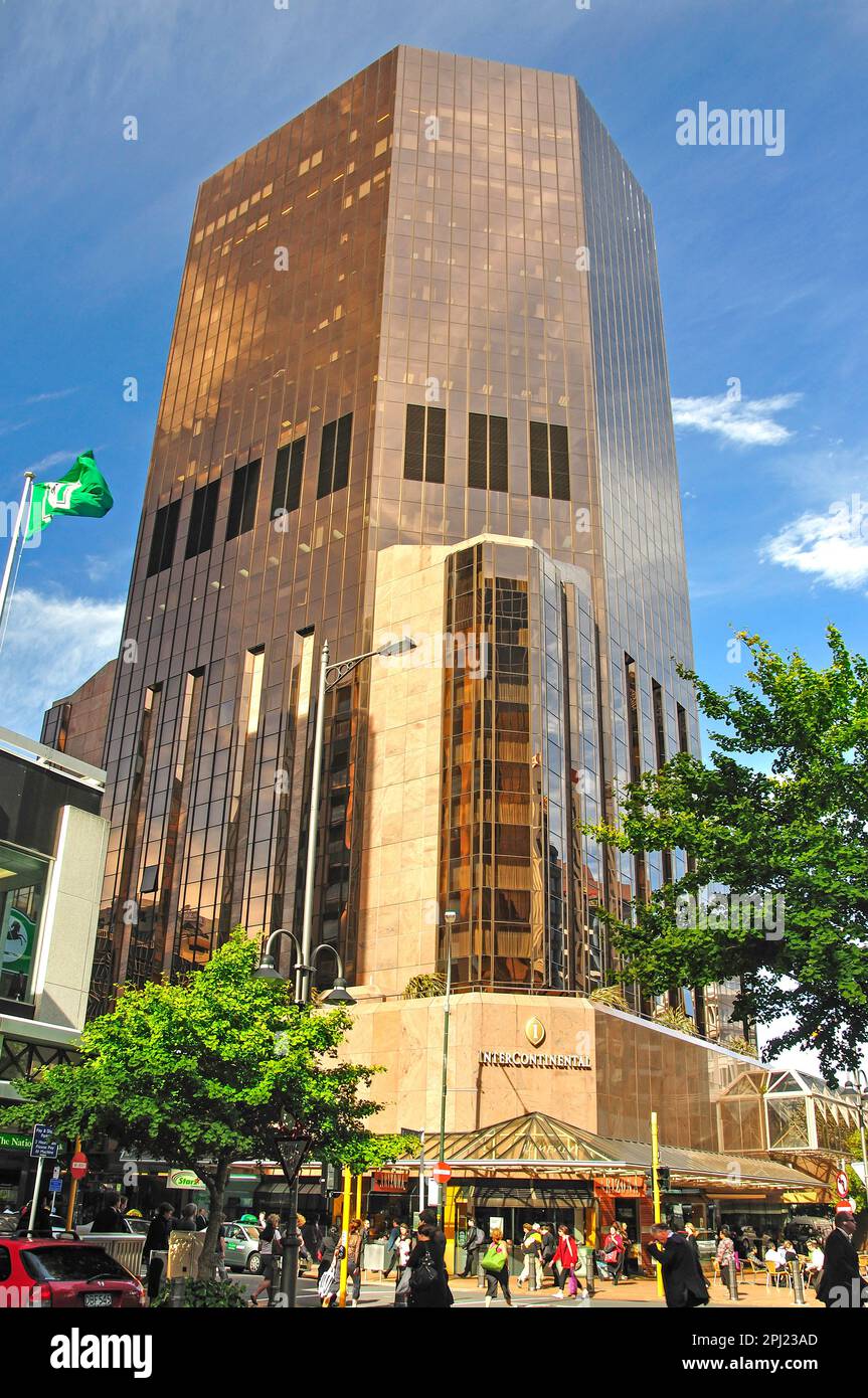 Intercontinental Hotel, Grey Street, Wellington, Wellington Region, North Island, New Zealand Stock Photo