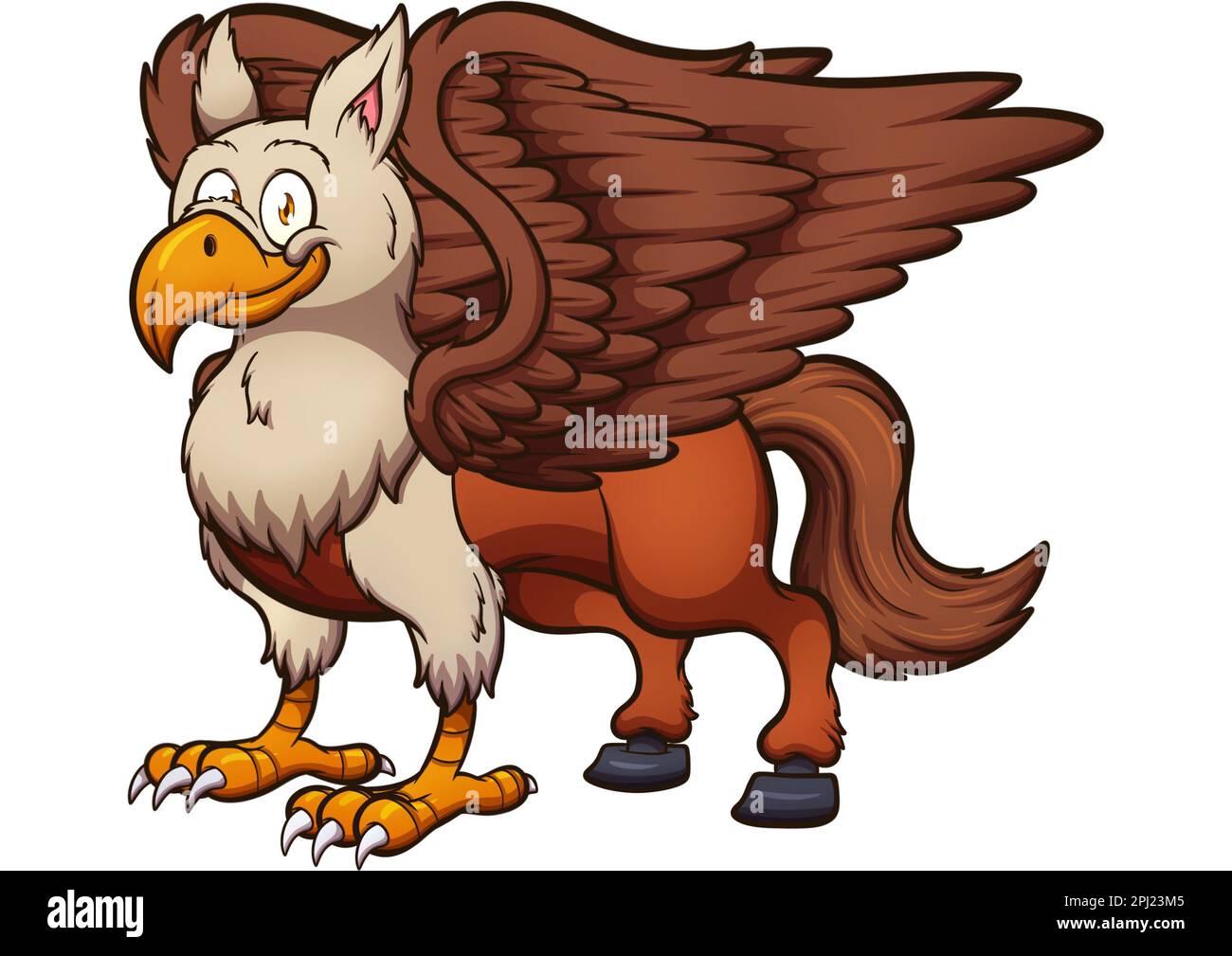 Hippogriff. Clip art illustration with simple gradients. All in one ...