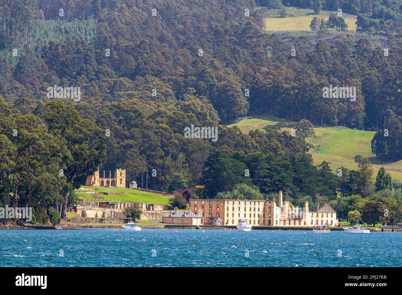 Historic convict penal settlement of Port Arthur, Tasmania Australia Stock Photo