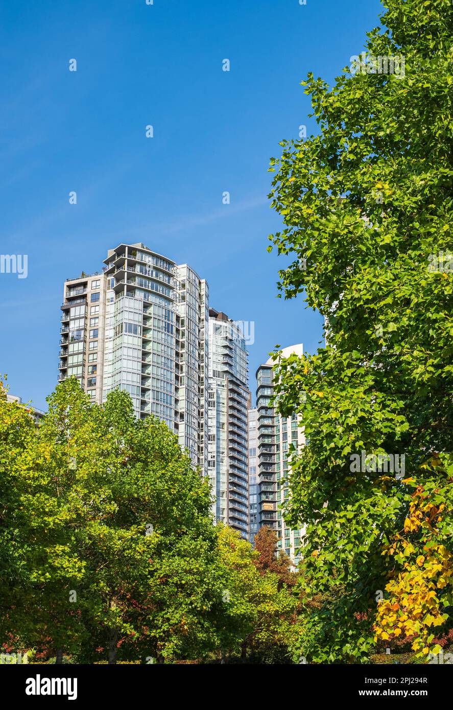 Modern apartment buildings in Downtown Vancouver. Vancouver House ...