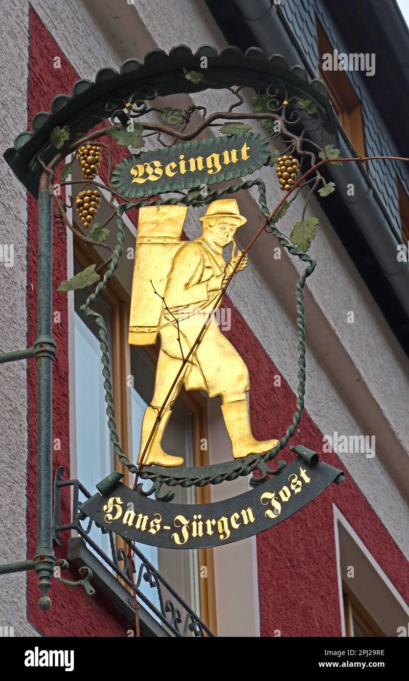 Jurgen Jost winery Blcherstrasse 52, 55422, Bacharach (Bacharach am Rhein), ???,  Mainz-Bingen district, Germany Stock Photo
