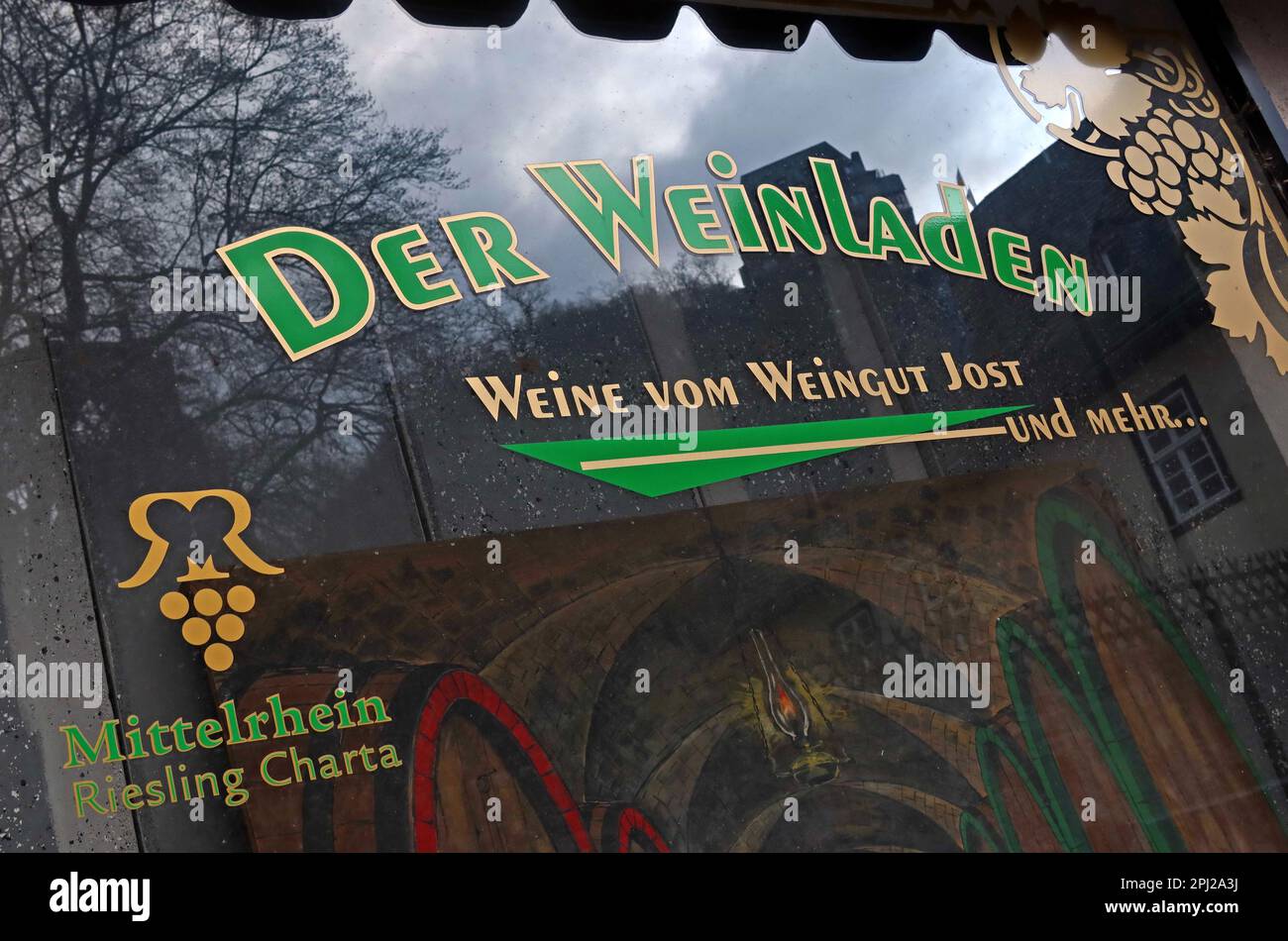 Der WeinLaden Mittelrhein Riesling Charta shop,Bacharach (Bacharach am Rhein), ???,  Mainz-Bingen district, Germany Stock Photo