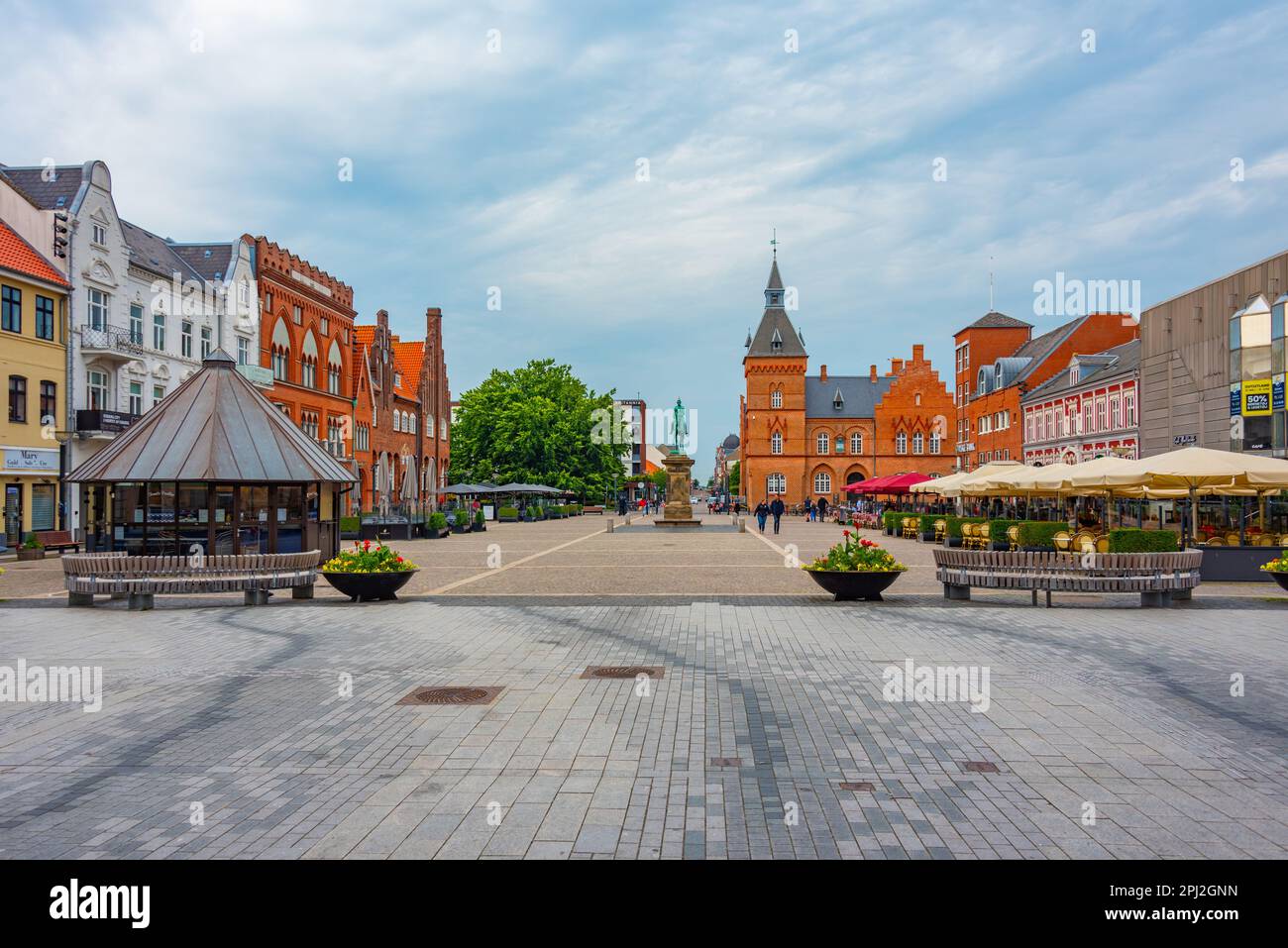 Esbjerg, Denmark, June 17, 2022: Torvet square in the center of Danish town Esbjerg. Stock Photo