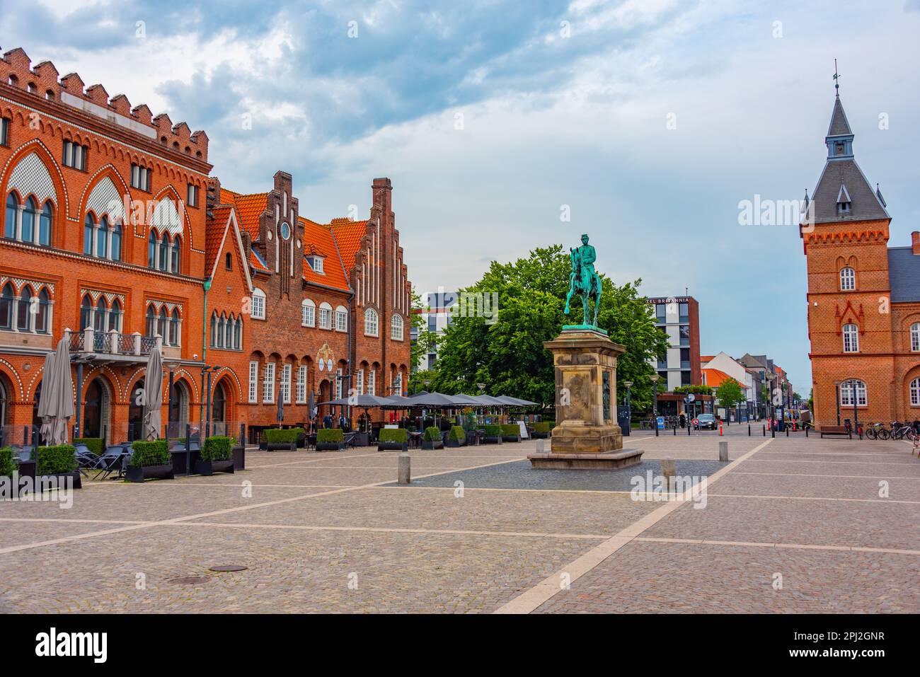 Esbjerg, Denmark, June 17, 2022: Torvet square in the center of Danish town Esbjerg. Stock Photo