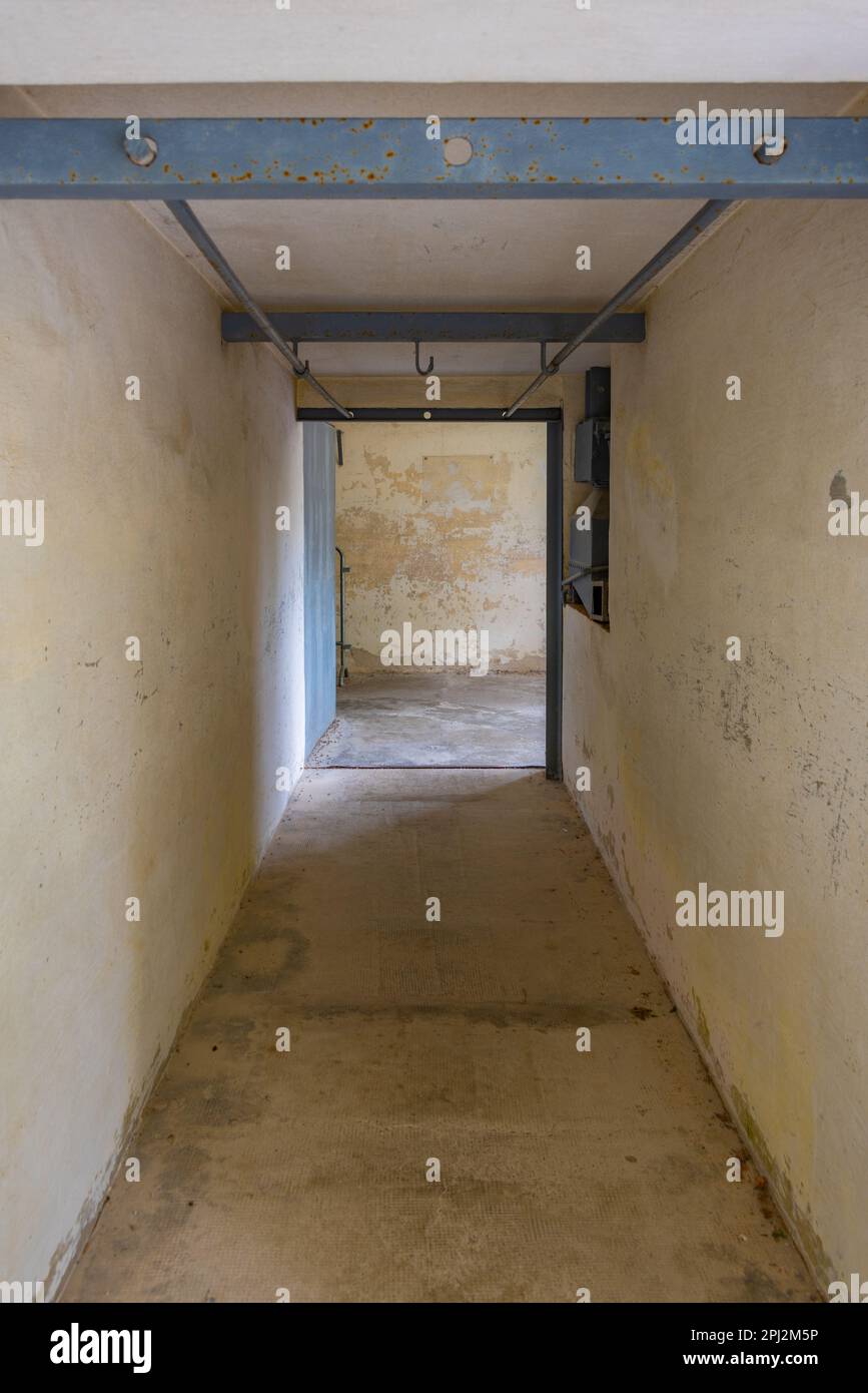 Dachau, Germany, August 15, 2022: Gas chambers at Dachau concentration camp in Germany. Stock Photo