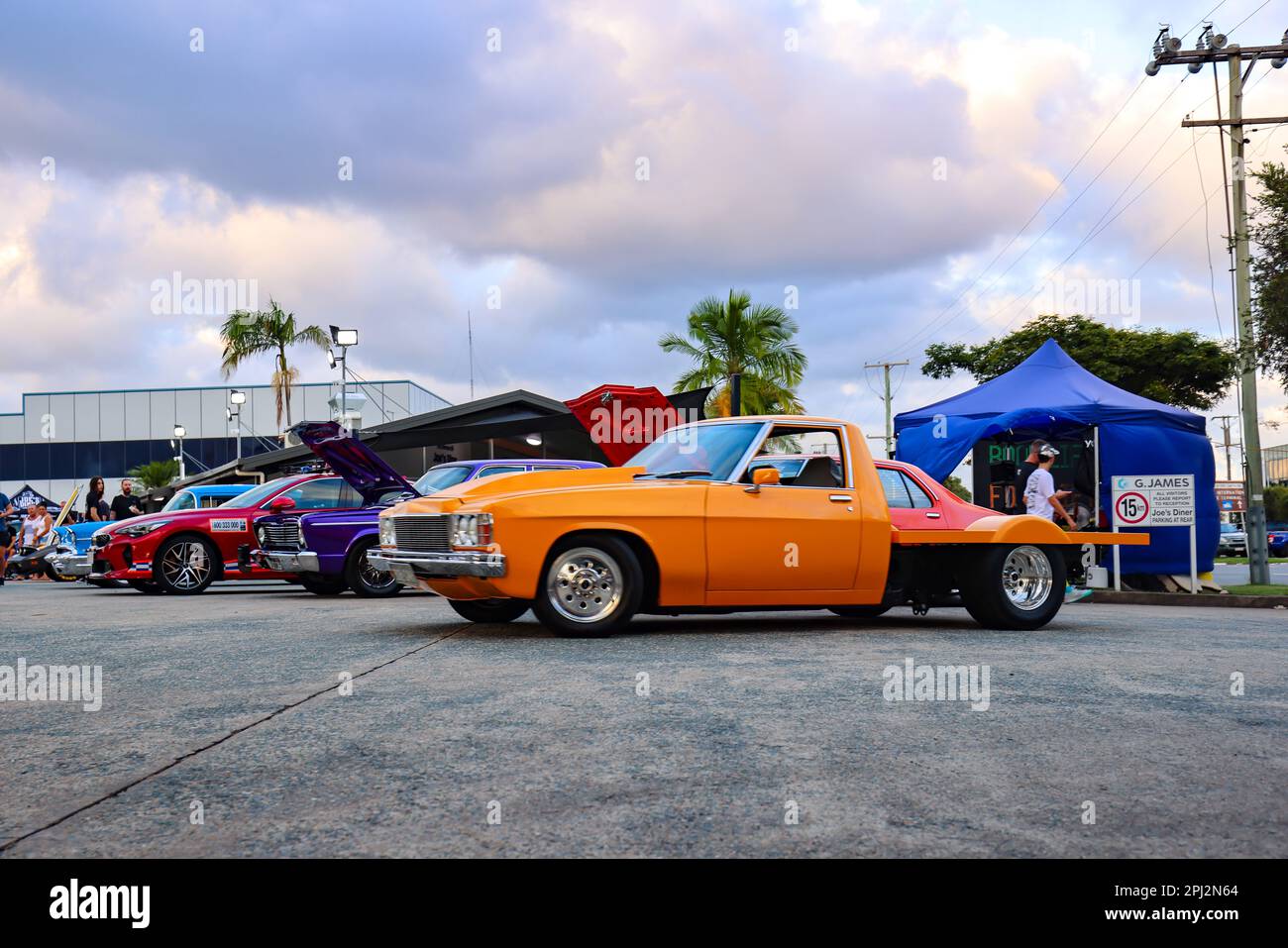 Brisbane QLD Australia 18 March 2023 People viewing vintage cars on