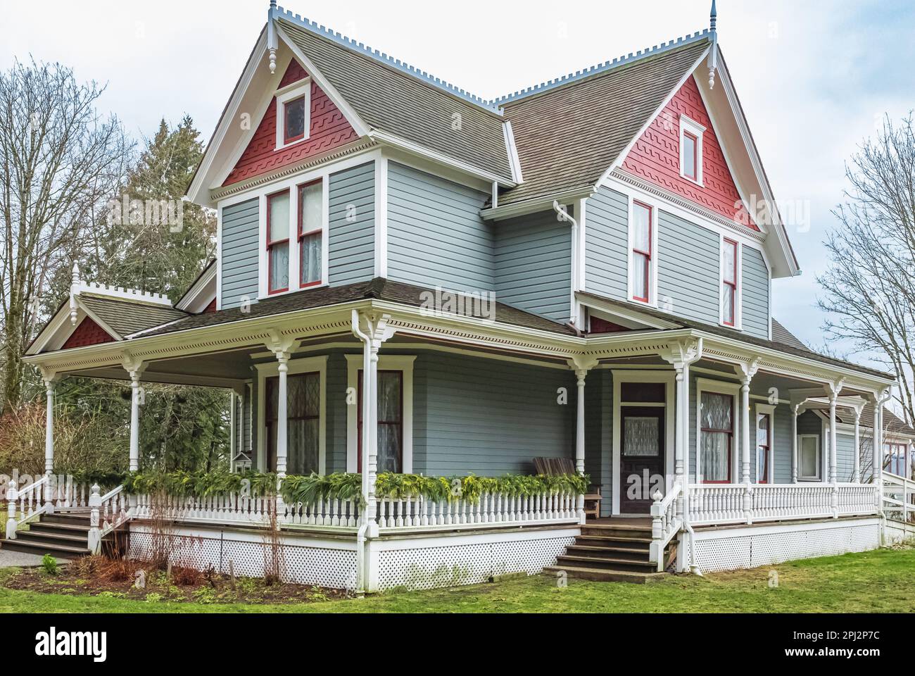 Beautiful Home Exterior in north America. Real Estate Exterior Front