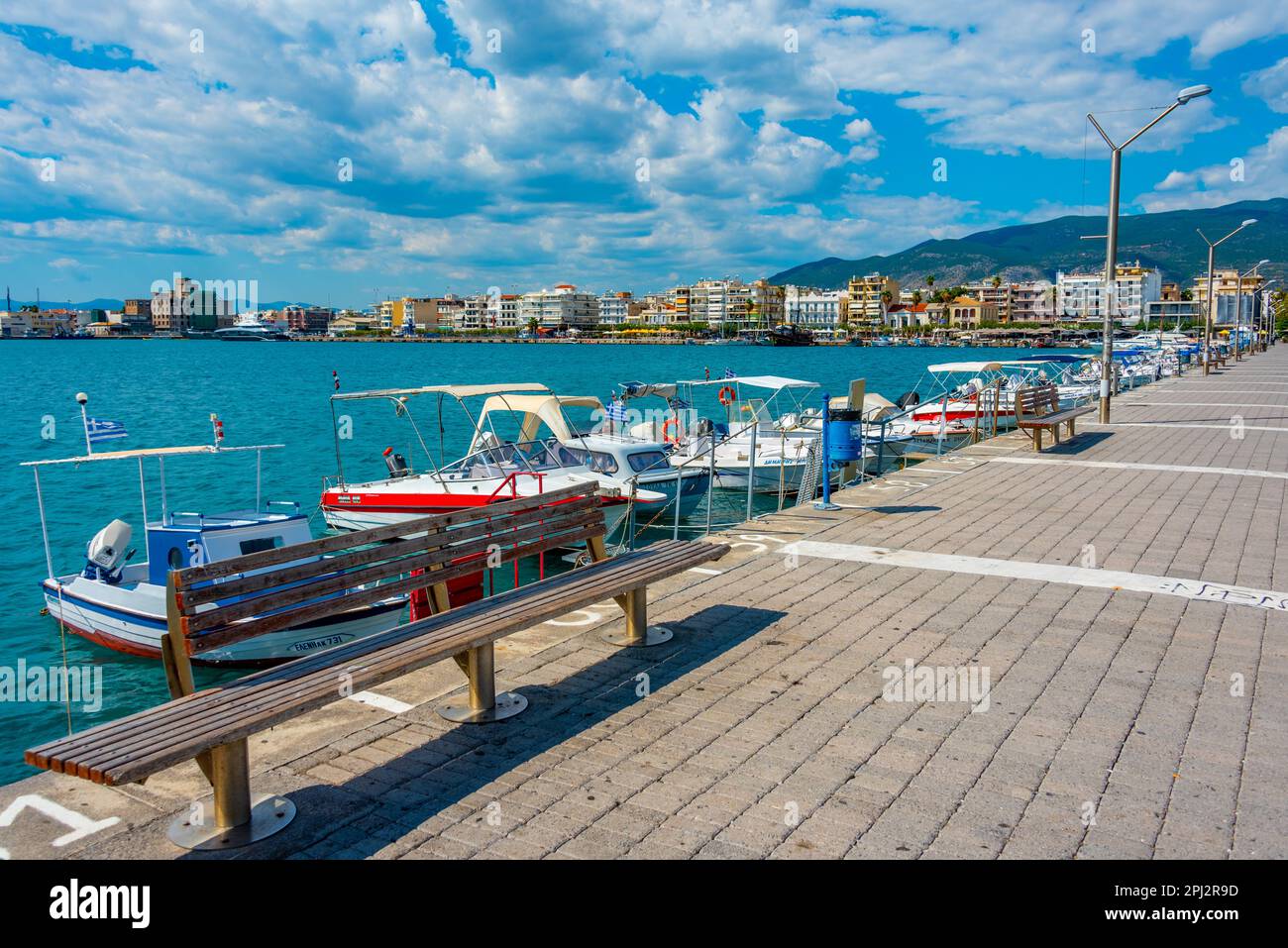 Kalamata, Greece, September 7, 2022 Boats mooring at the port of
