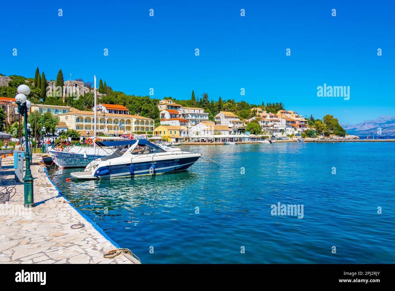 Kassiopi, Greece, September 13, 2022: Panorama view of Mpataria beach at  Corfu island, Greece Stock Photo - Alamy