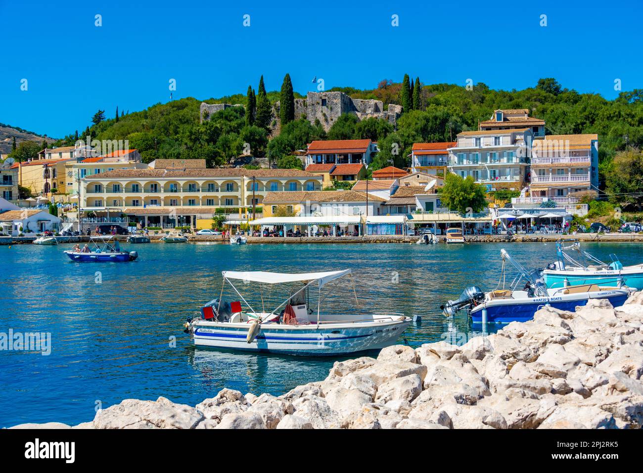 Kassiopi Greece September 13 2022 Waterfront Of Greek Town Kassiopi 