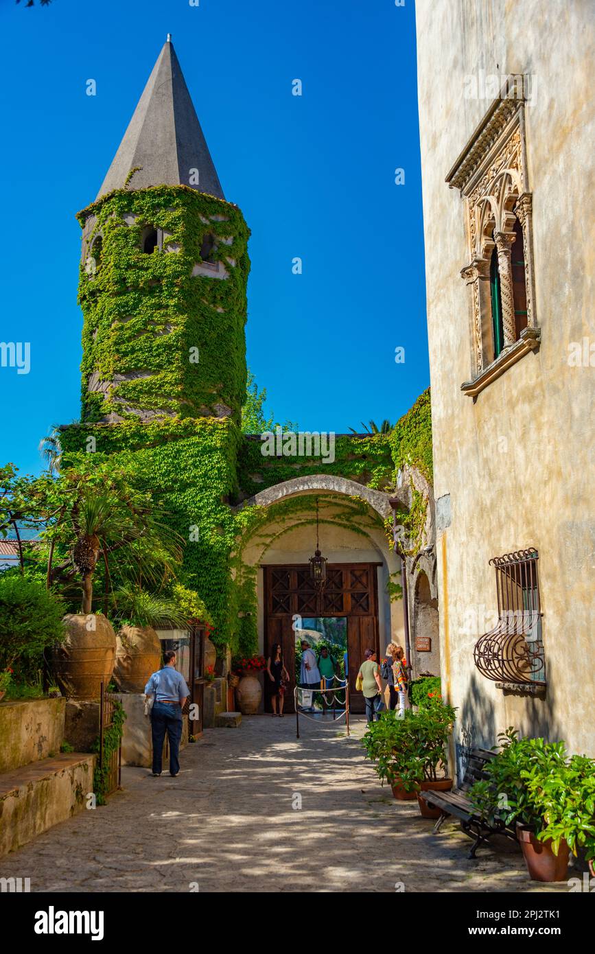Ravello, Italy, May 21, 2022: Villa Cimbrone in the Italian town ...