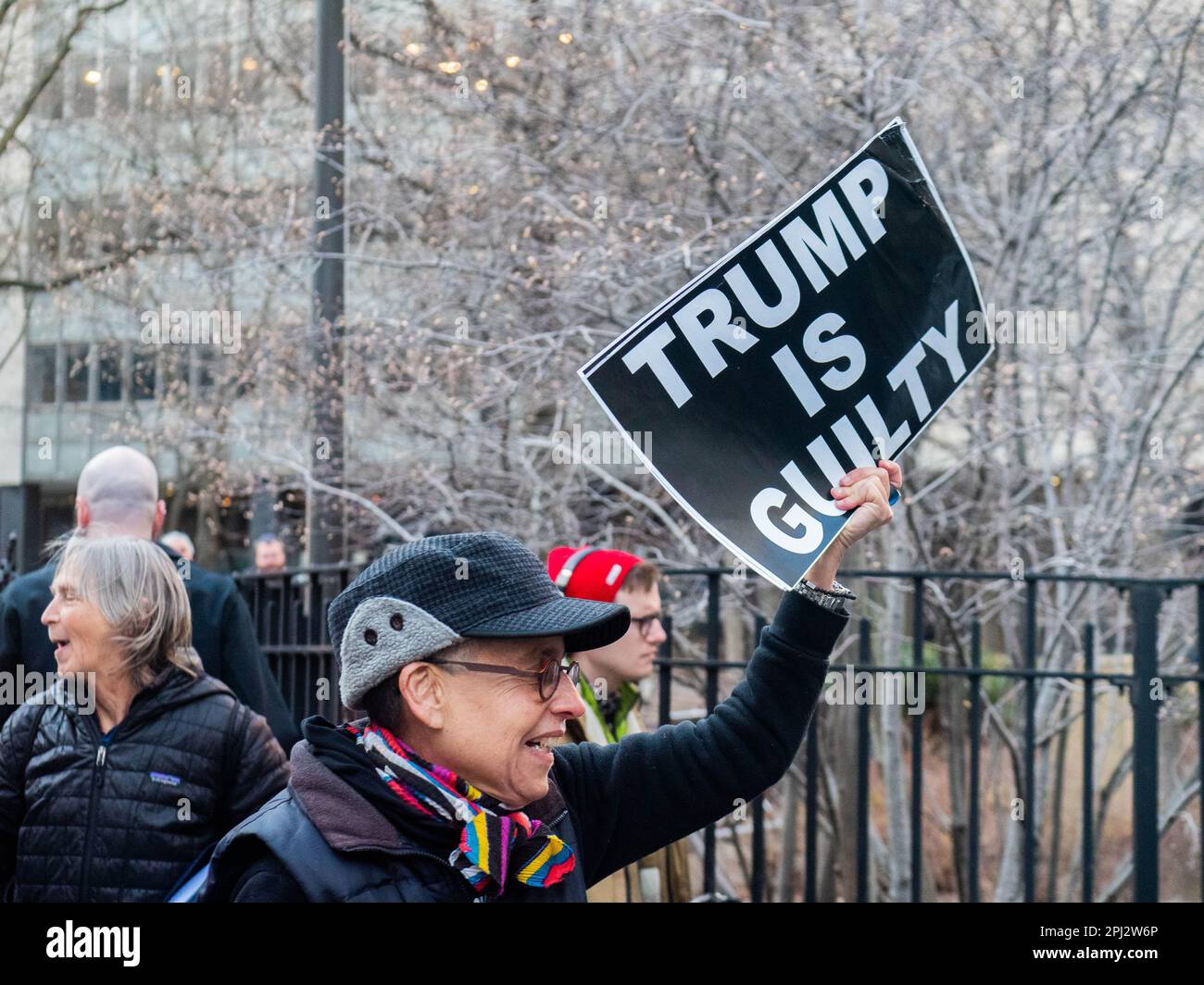 New York, New York, USA. 30th Mar, 2023. The scene around DA Alvin Bragg's office in lower